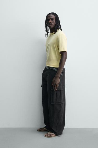 PANTALON CARGO BALLOON FIT - Noir de Zara - Image 3