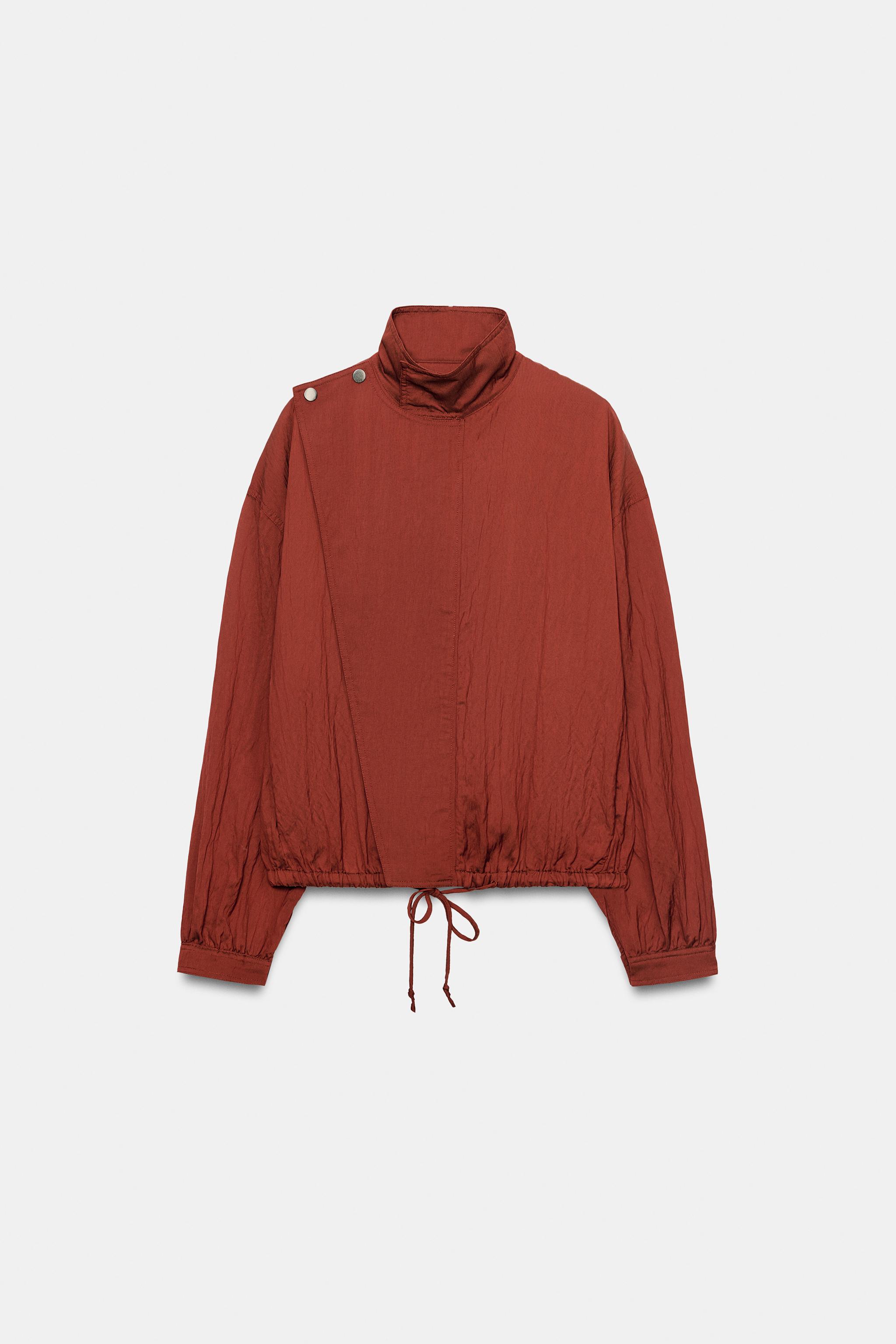 Женские куртки Zara ZW COLLECTION WRAP JACKET — фото 9