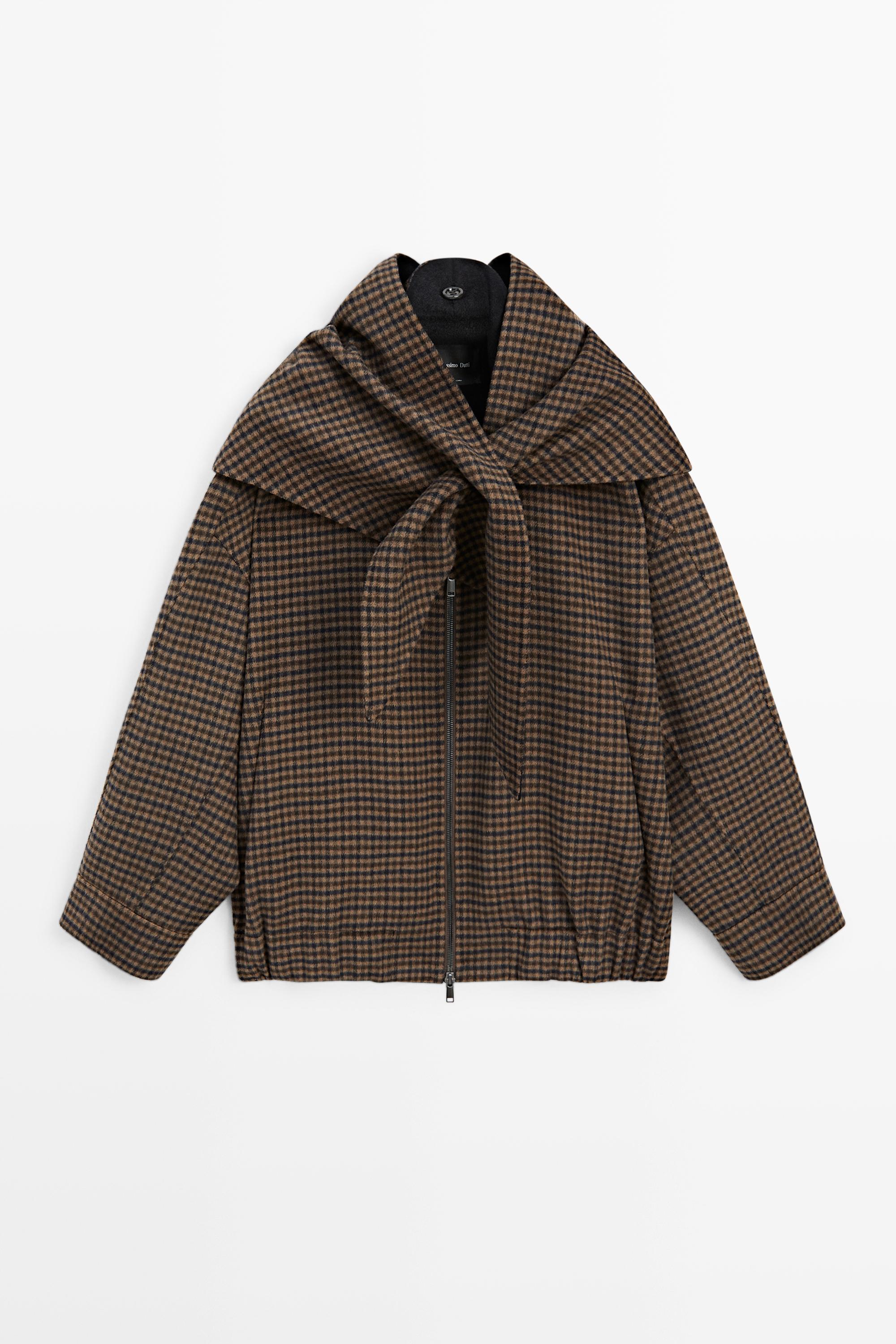 Veste bomber vichy avec foulard