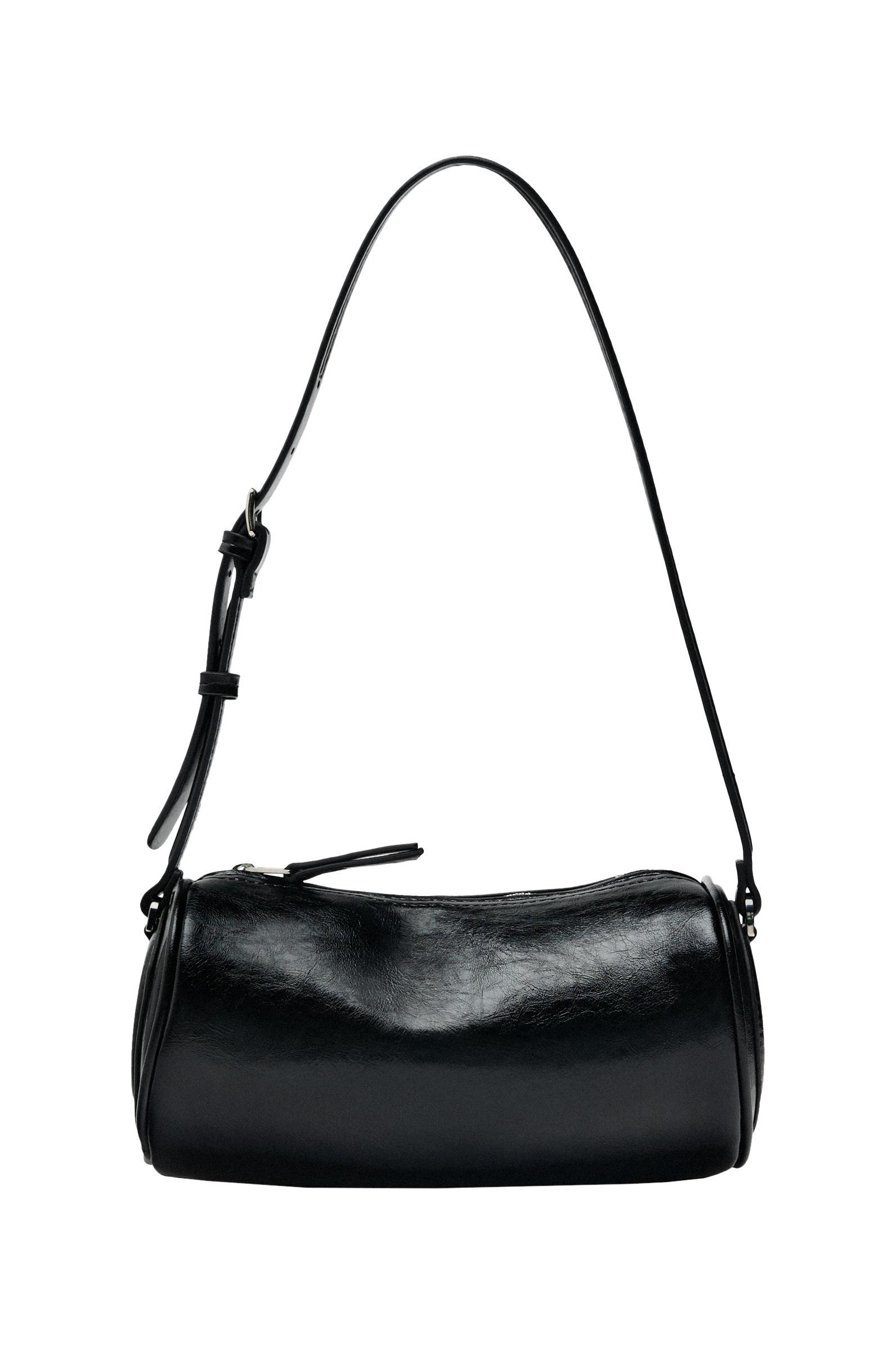 MINI CYLINDRICAL BOWLING BAG SECOND HAND | Zara Preowned
