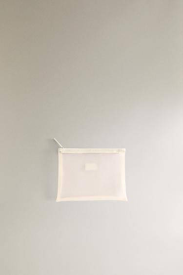SMALL MESH WASH BAG - Ecru White by Zara - Image 2