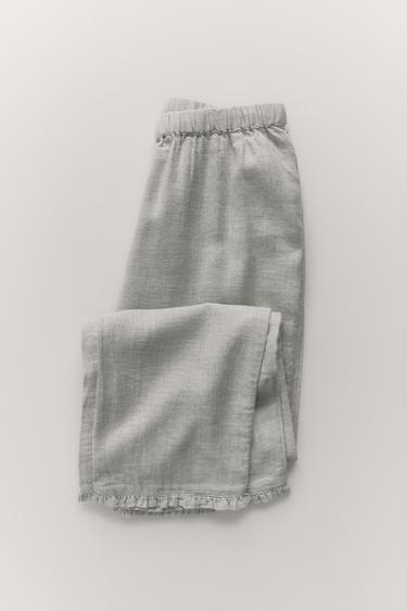 2-6 YEARS/ EMBROIDERED FLOWER PYJAMAS - Grey marl by Zara