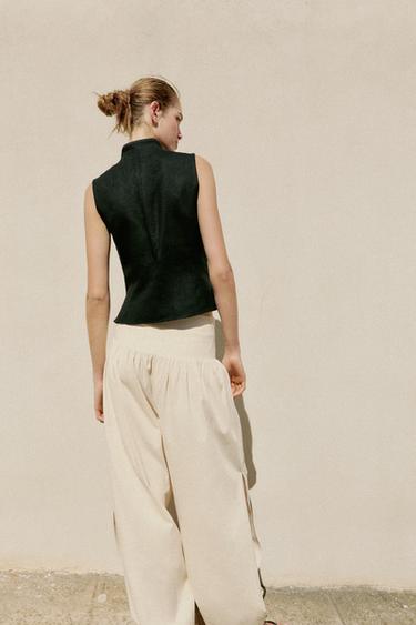 FITTED WAISTCOAT WITH FIREMAN CLASPS - Black by Zara - Image 4