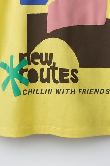 T-SHIRT IMPRIMÉ - Jaune de Zara - Image 3