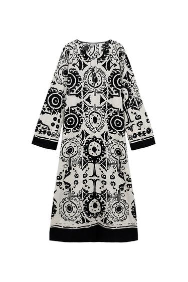 PRINTED MIDI DRESS