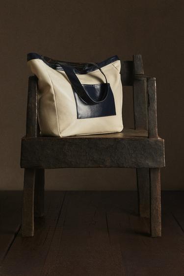 SAC FOURRE-TOUT EFFET VERNI HYDROFUGE - Blanc de Zara - Image 5
