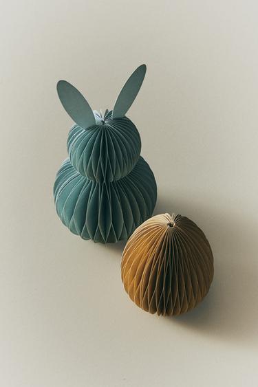 LOT D'ORNEMENTS DÉCORATIFS EN PAPIER PÂQUES (LOT DE 2) - Crème de Zara