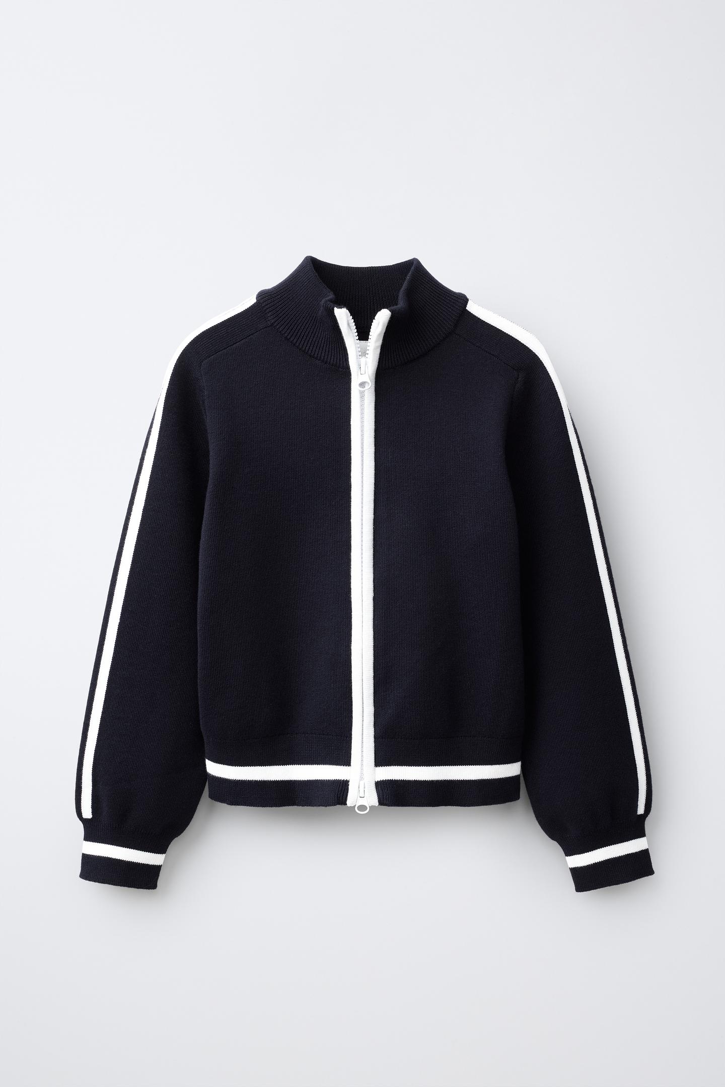 Детский кардиган Zara Zip-Up, цвет: Тёмный тёмно-синий — фото 1