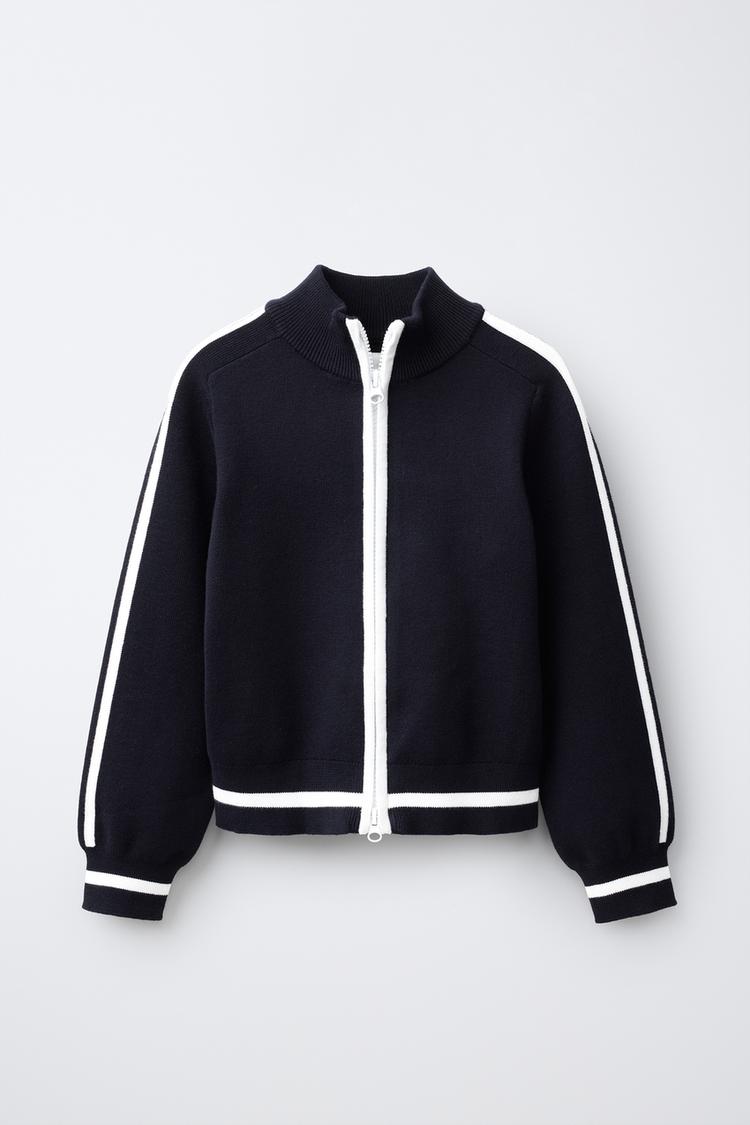 CHAQUETA PUNTO VIVO CONTRASTE