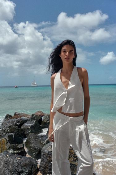 BUTTONED WAISTCOAT - Oyster-white by Zara - Image 0