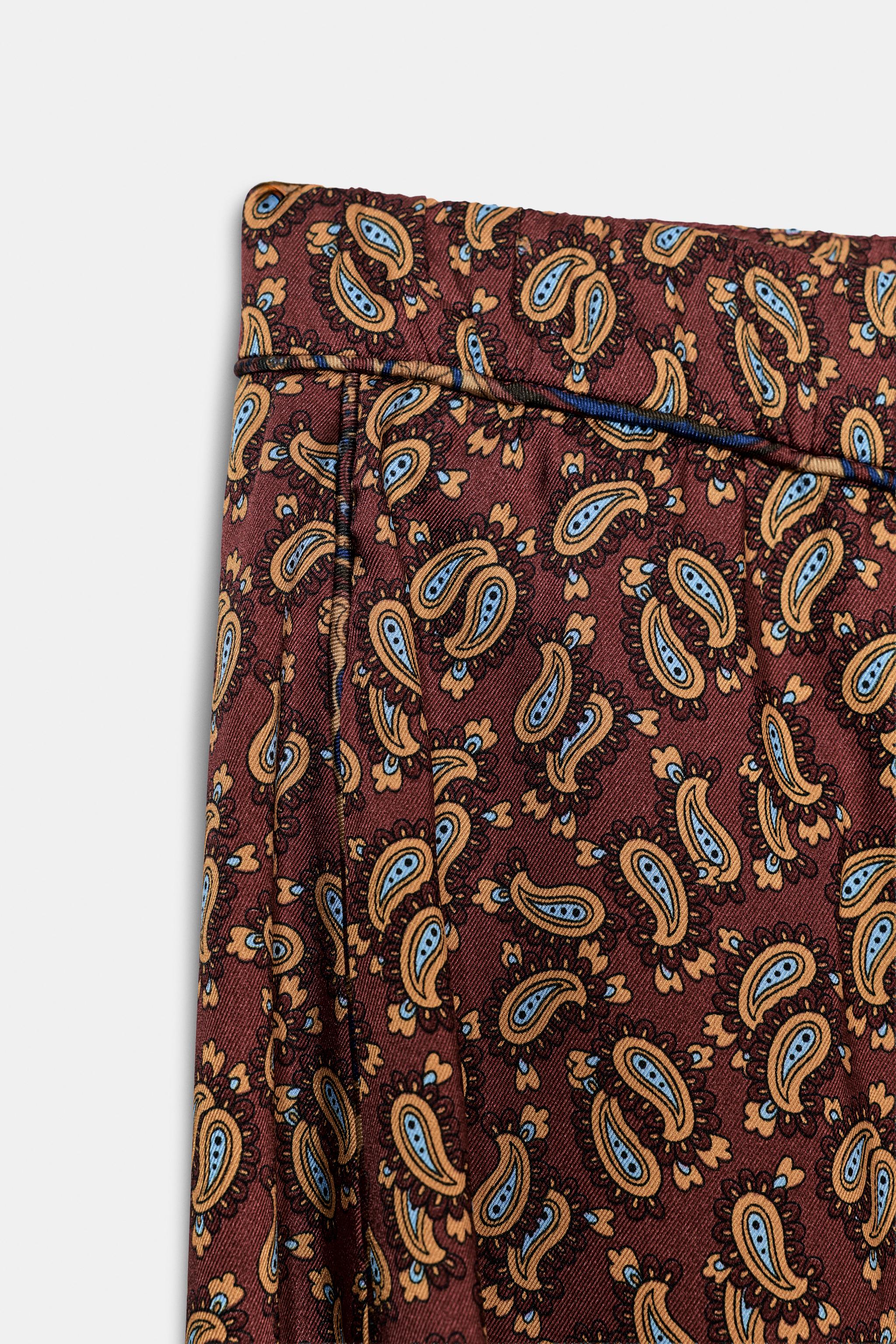 未使用♡SACRA OVERLAP PAISLEY PANTS ブラウン　S OVERLAP PAISLEY PANTS 180 ブラウン【SACRA(サクラ)】｜Fleur