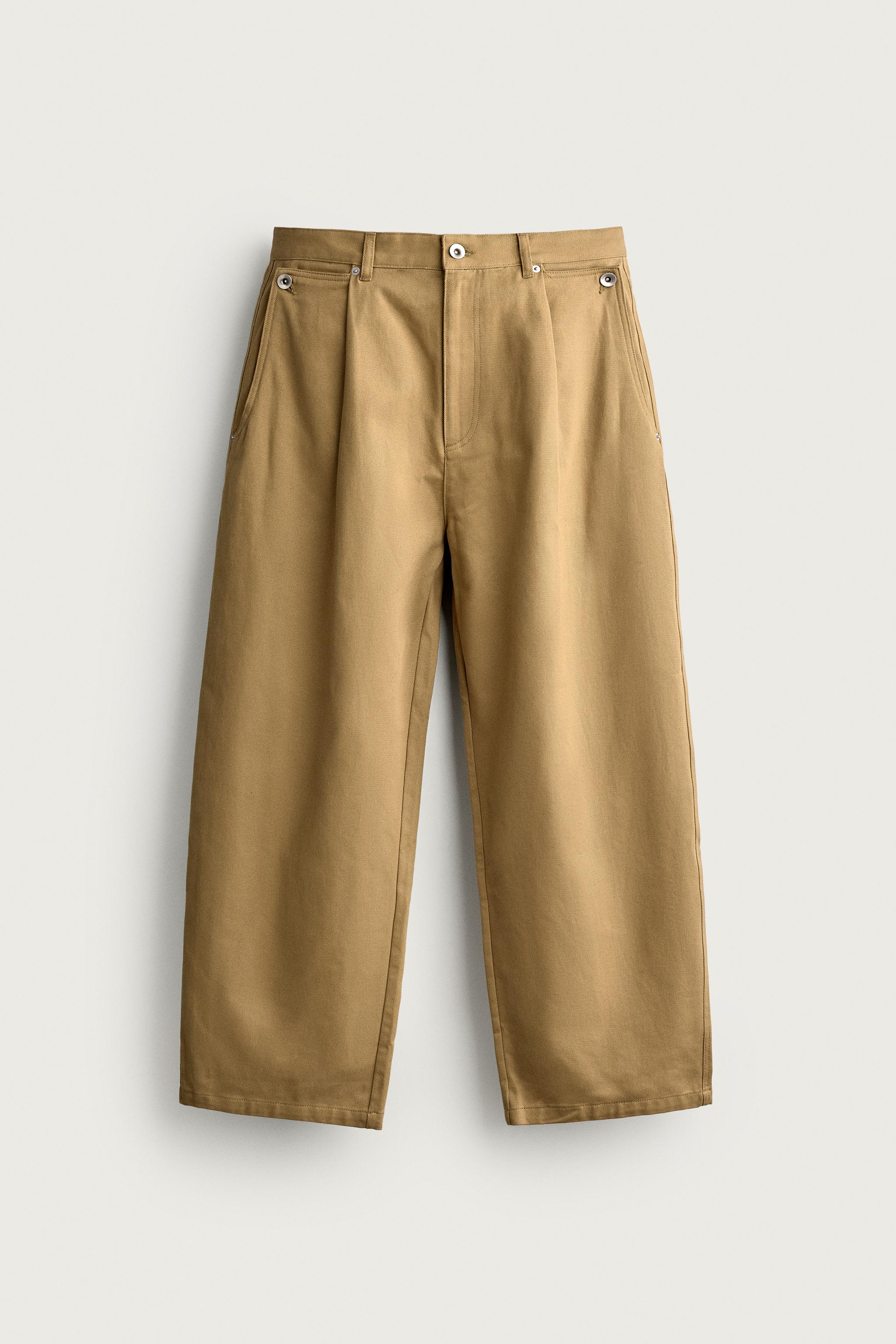 PANTALON À PLIS COUPE BARREL
