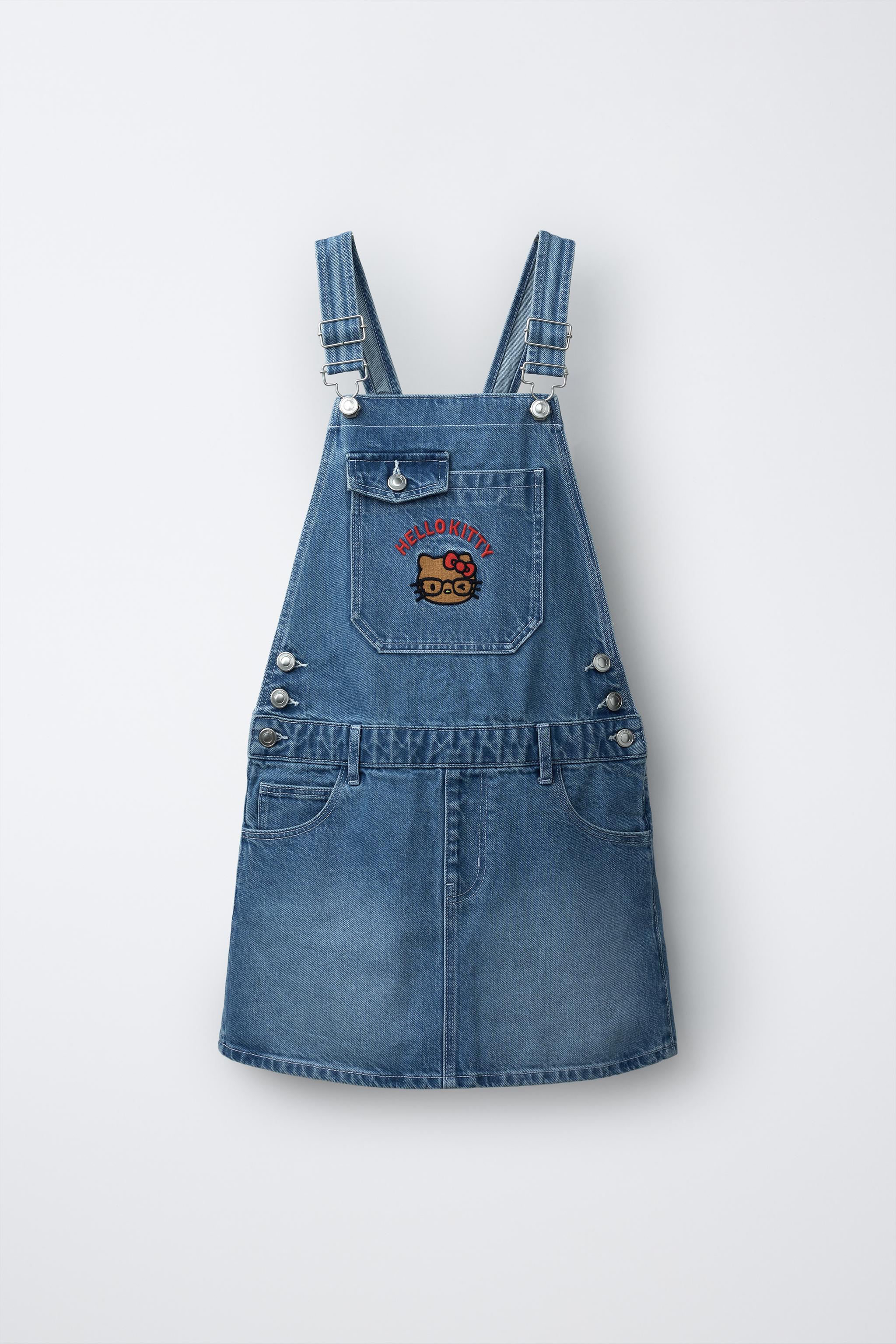 HELLO KITTY © SANRIO DENIM OVERALLS - Blue | ZARA United States