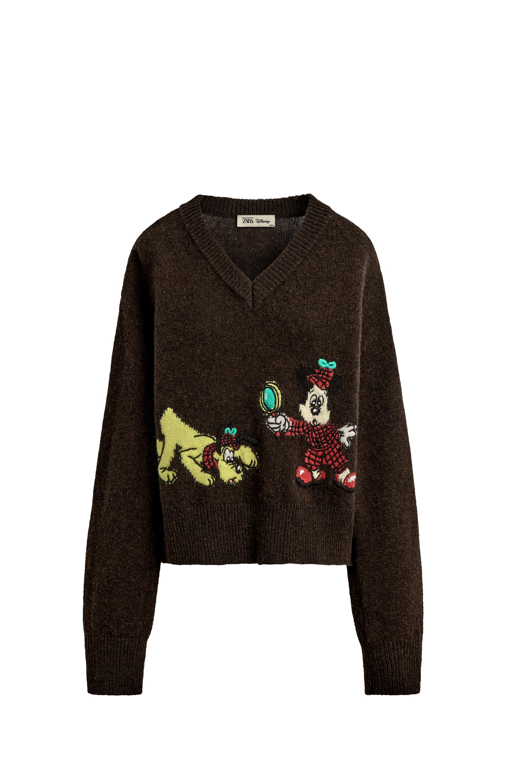 新品タグ付きZARA X DISNEY ミッキー　MONTY ウールセーター 100% WOOL MONTY JUMPER HARRY LAMBERT FOR ZARA X DISNEY - Red