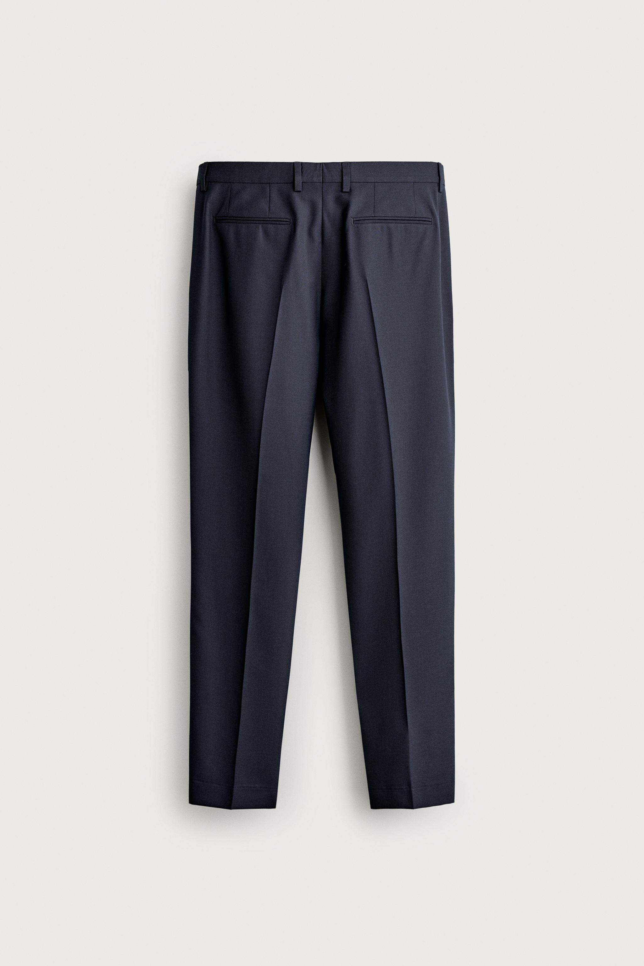 REGULAR FIT WOOL SUIT TROUSERS