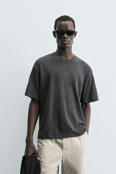 CAMISETA OVERSIZE FIT - Gris de Zara