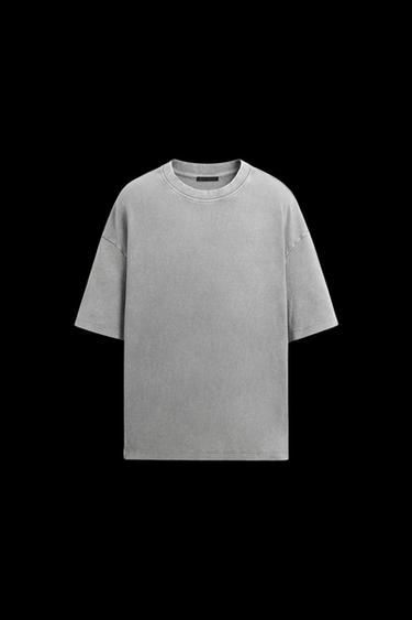 RELAXED-FIT-T-SHIRT IN VERWASCHENER OPTIK - Gräulich von Zara - Bild 0