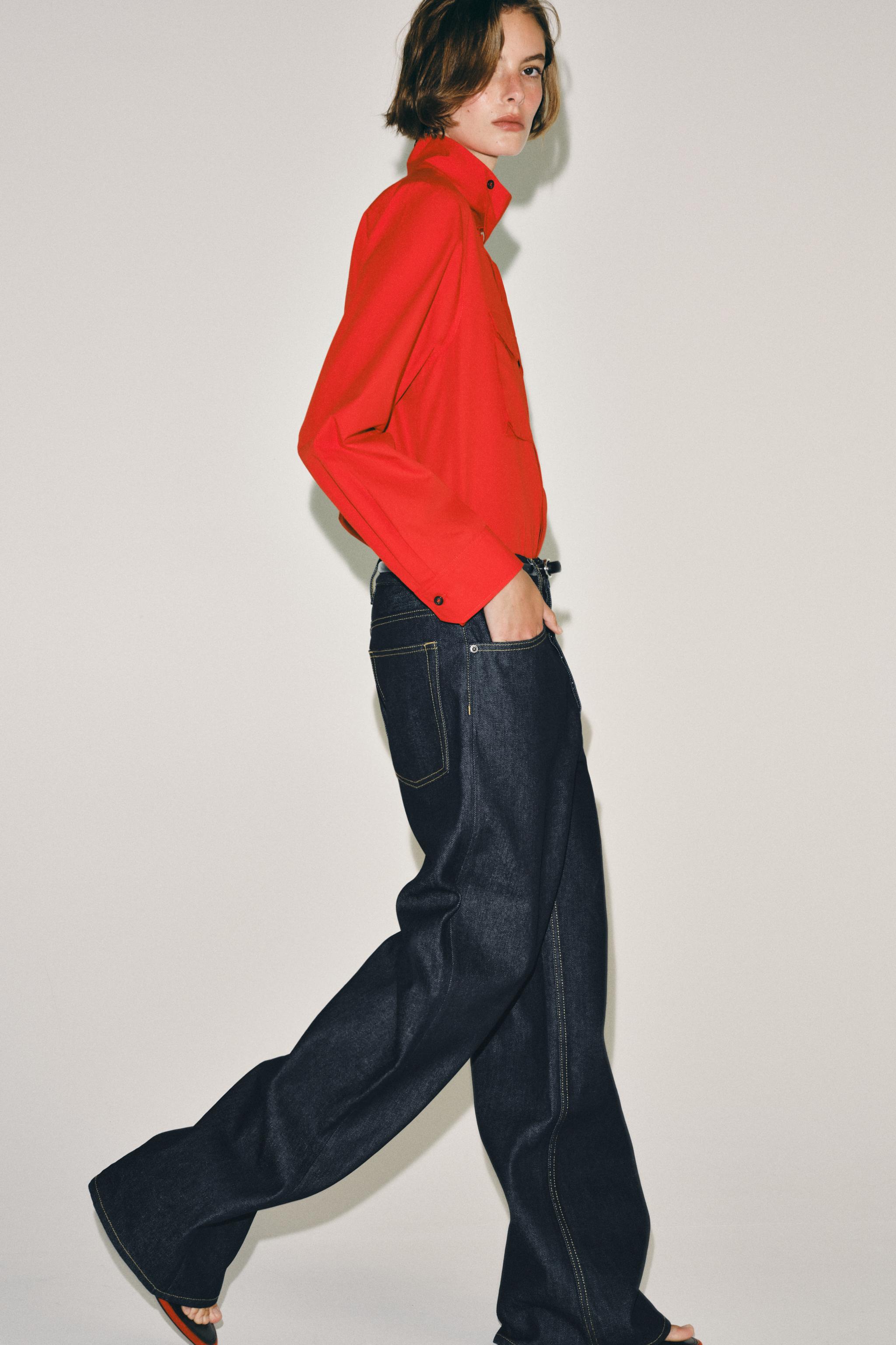 Женские рубашки Zara ZW COLLECTION POCKET SHIRT — фото 6