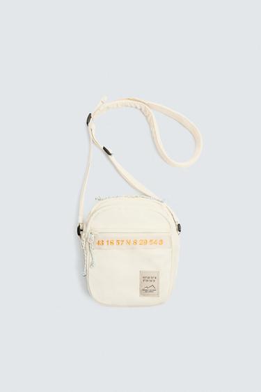 CONTRAST TECHNICAL CROSSBODY BAG - Bone White by Zara