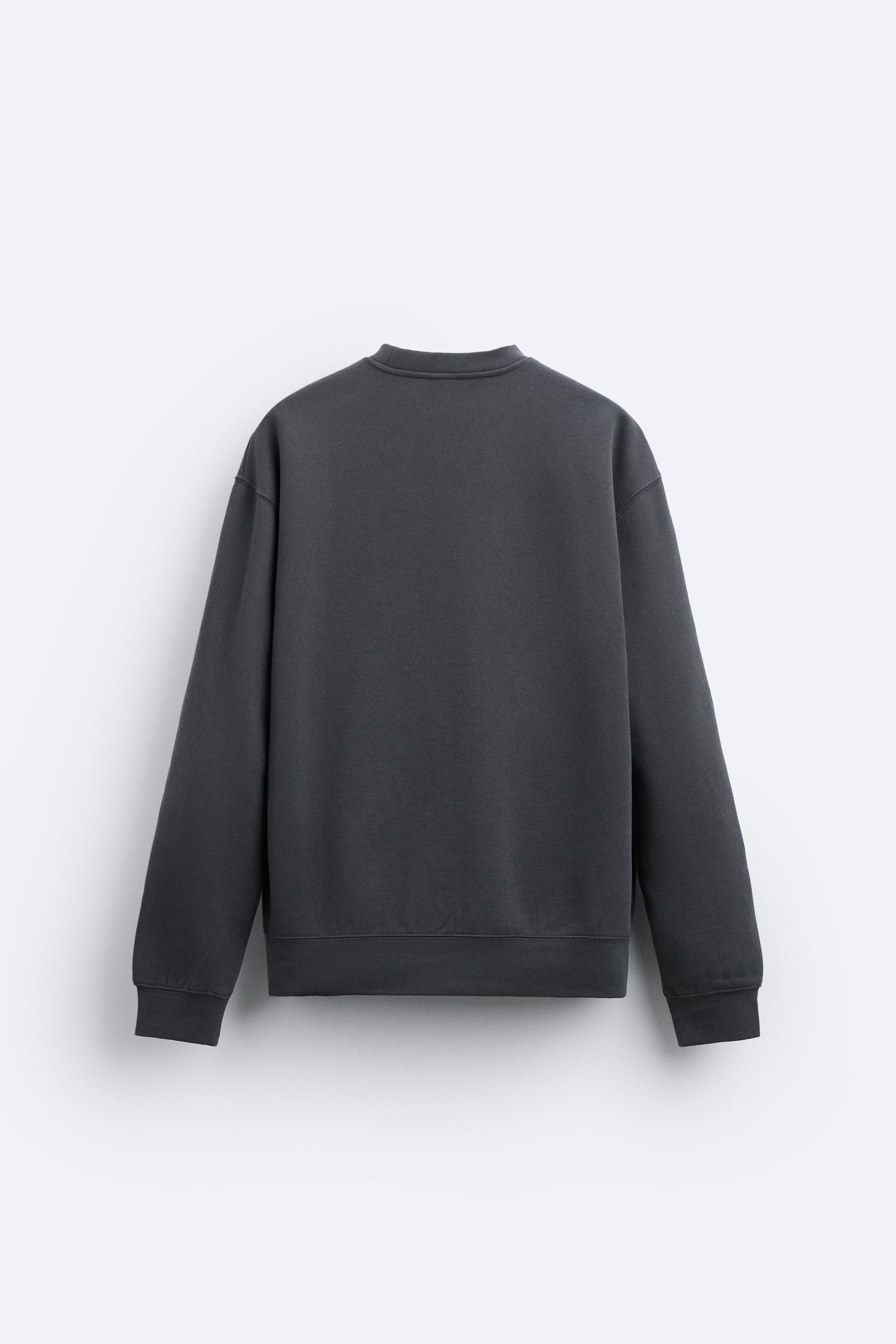 クルーネック スウェットシャツ - ブラック | ZARA Japan / 日本