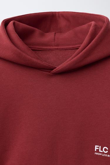 SWEAT À CAPUCHE BASIQUE - Rouge de Zara - Image 2