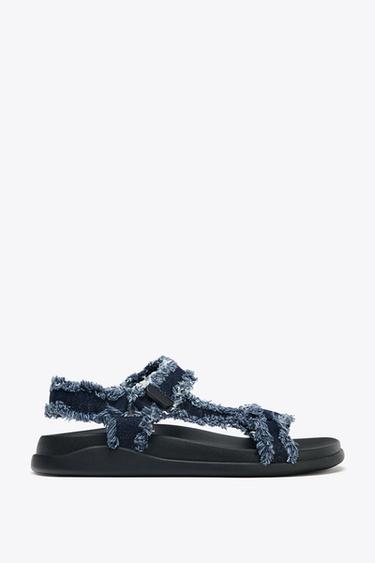 DENIM PLATFORM SANDALS - Denim Blue by Zara