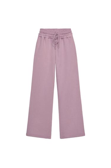 ПРЯМІ ПЛЮШЕВІ ШТАНИ - Колір рожевої крейди Zara