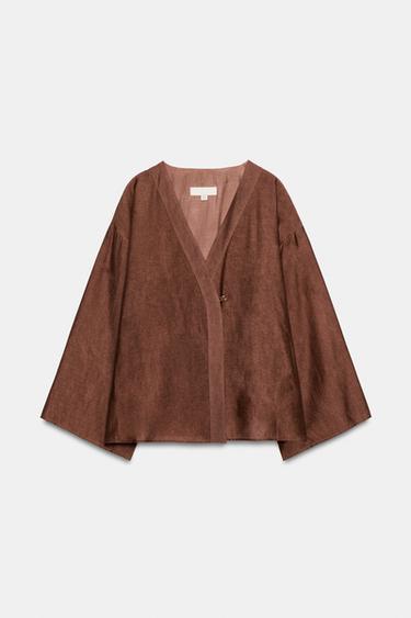 VESTE CROISÉE - brique foncée de Zara - Image 5