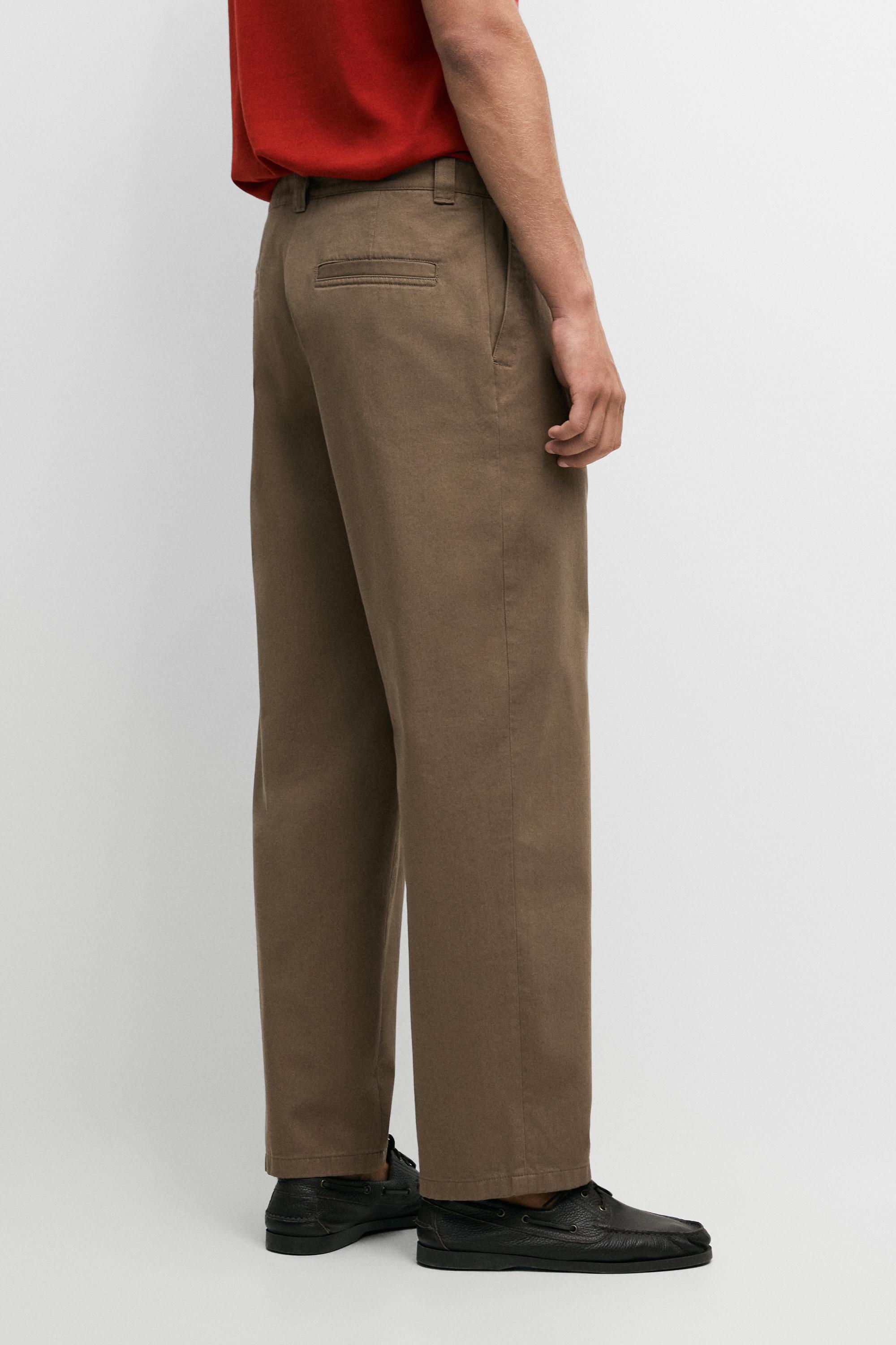 Relaxed fit cotton trousers