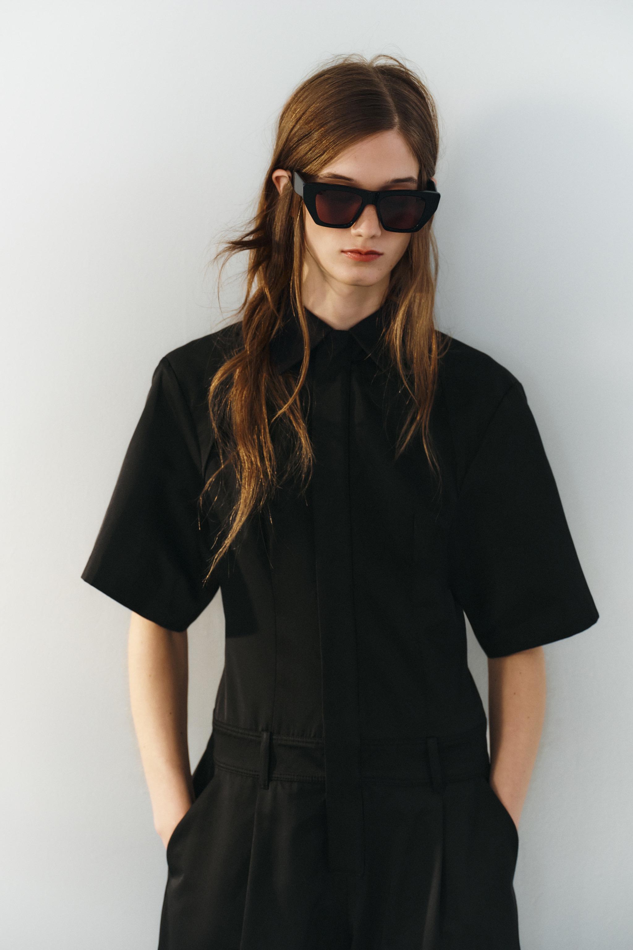 Женские комбинезоны Zara GABARDINE JUMPSUIT — фото 5