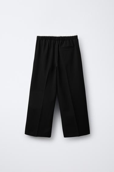 DOUBLE WAISTBAND TROUSERS - Black by Zara - Image 1