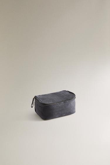 TROUSSE DE TOILETTE RAMIE - Bleu marine de Zara - Image 1