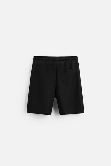 BERMUDA JOGGING STRUCTURÉ - Noir de Zara - Image 6