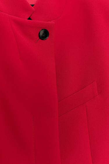 VESTE COURTE À MANCHES COURTES ZW COLLECTION - Rouge de Zara - Image 6
