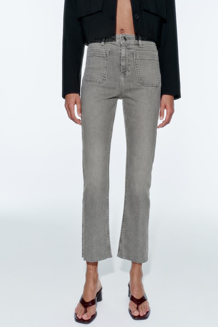 ZARA Cotton/Polyester/Elastane Flare Jeans