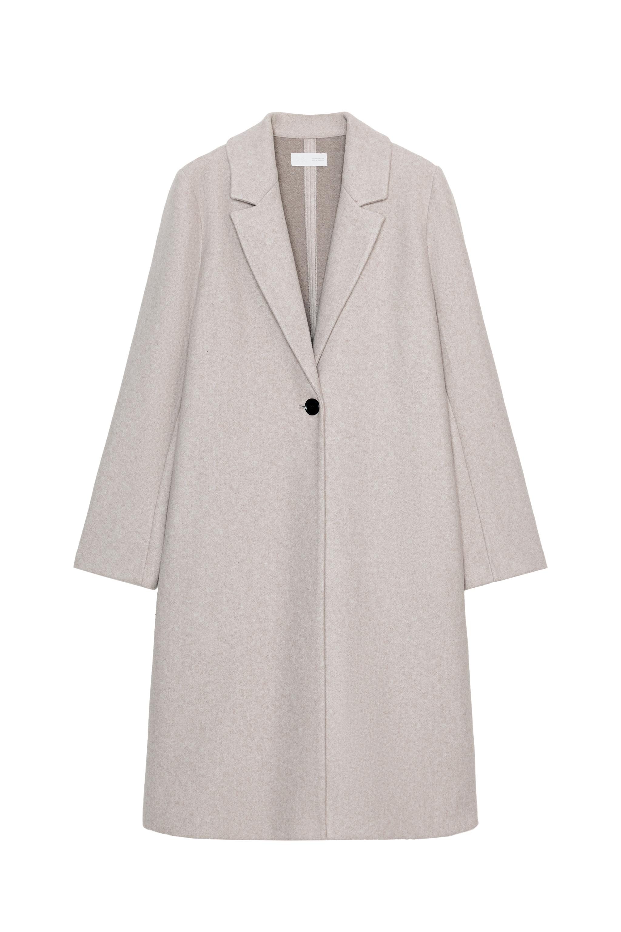 STRAIGHT-FIT BLAZER WITH SHOULDER PADS