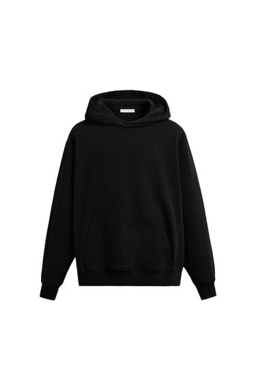 BASIC SWEATSHIRT MET CAPUCHON - Zwart van Zara