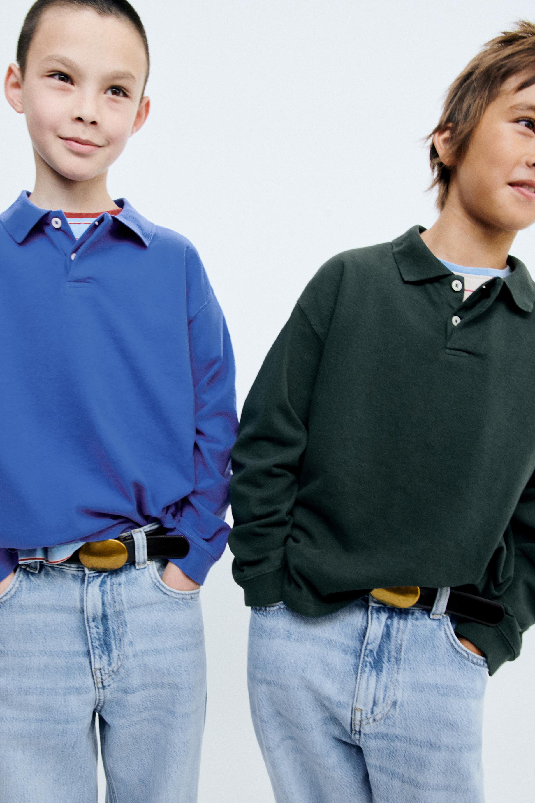 Детские рубашки Zara STORIESZ - GARMENT DYED POLO SHIRT