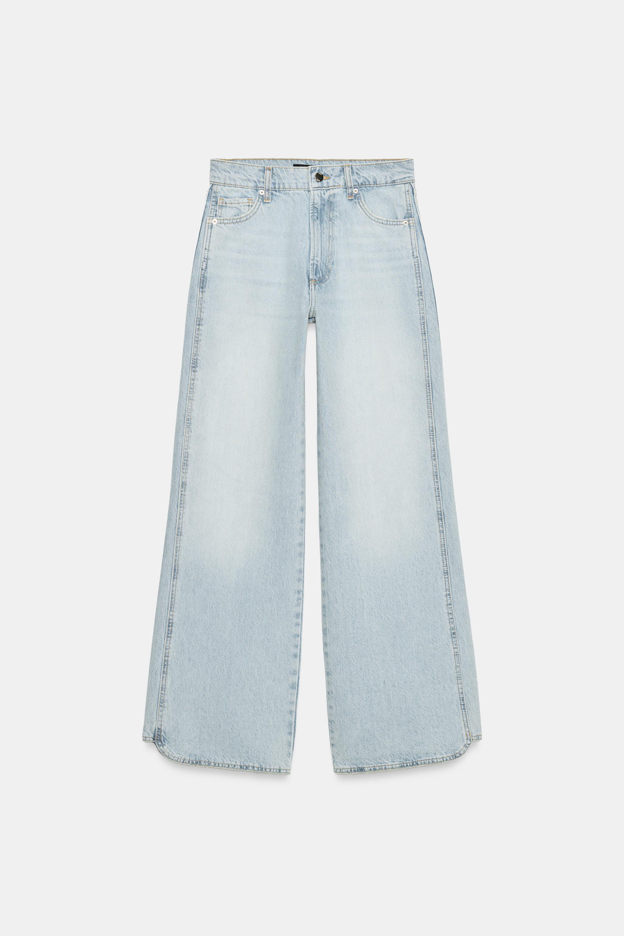 Z1975 LOW RISE STRAIGHT LEG JEANS WITH SEAM DETAIL - Light blue
