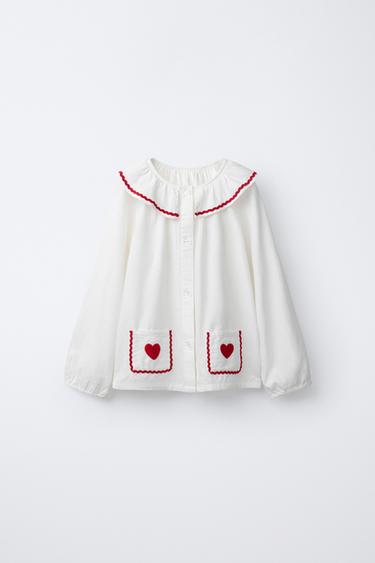 2-6 ANOS/ PIJAMA ONDULINA E CORAÇÃO - Cru da Zara