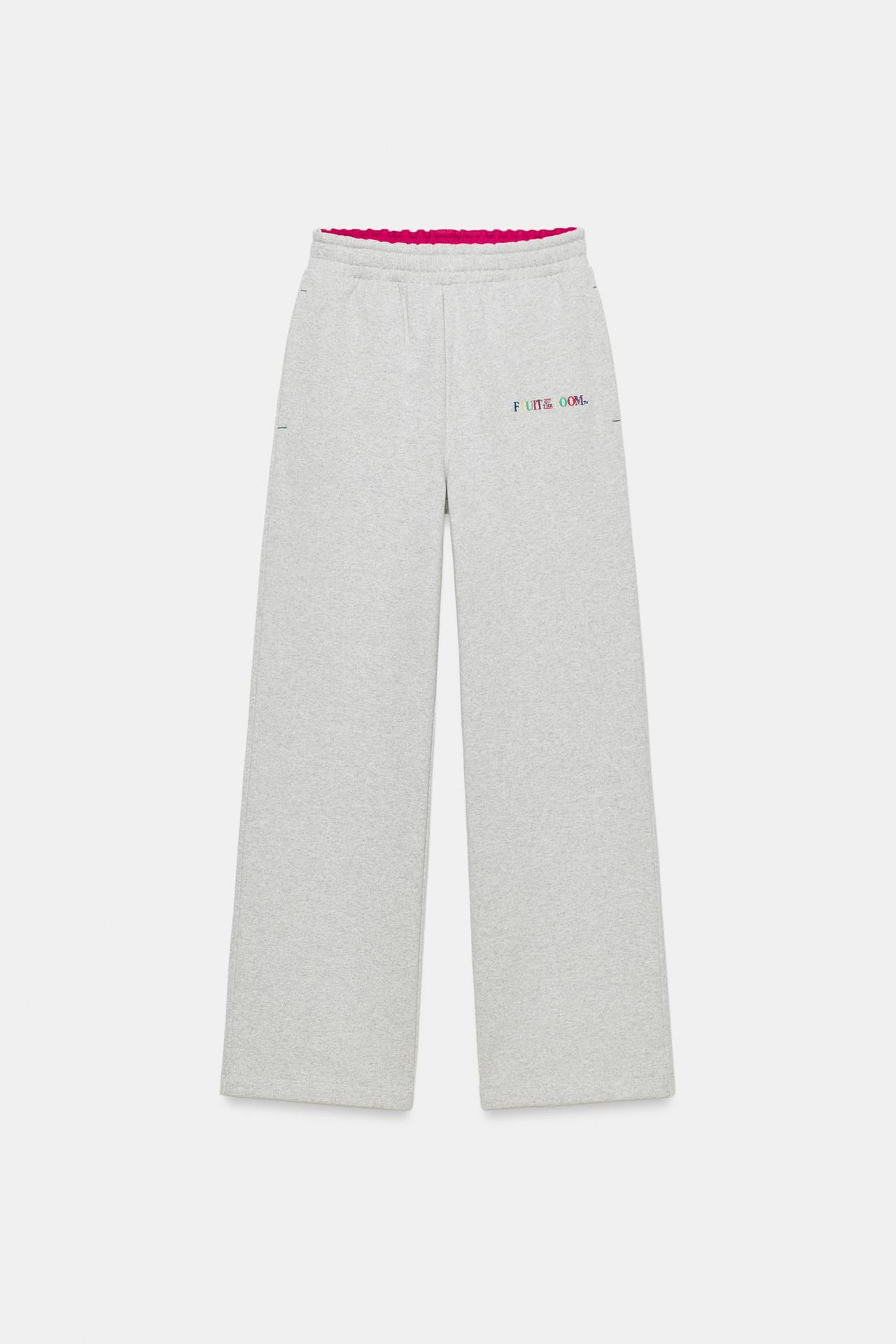 FRUIT OF THE LOOM™ JOGGER PANTS — Gray marl