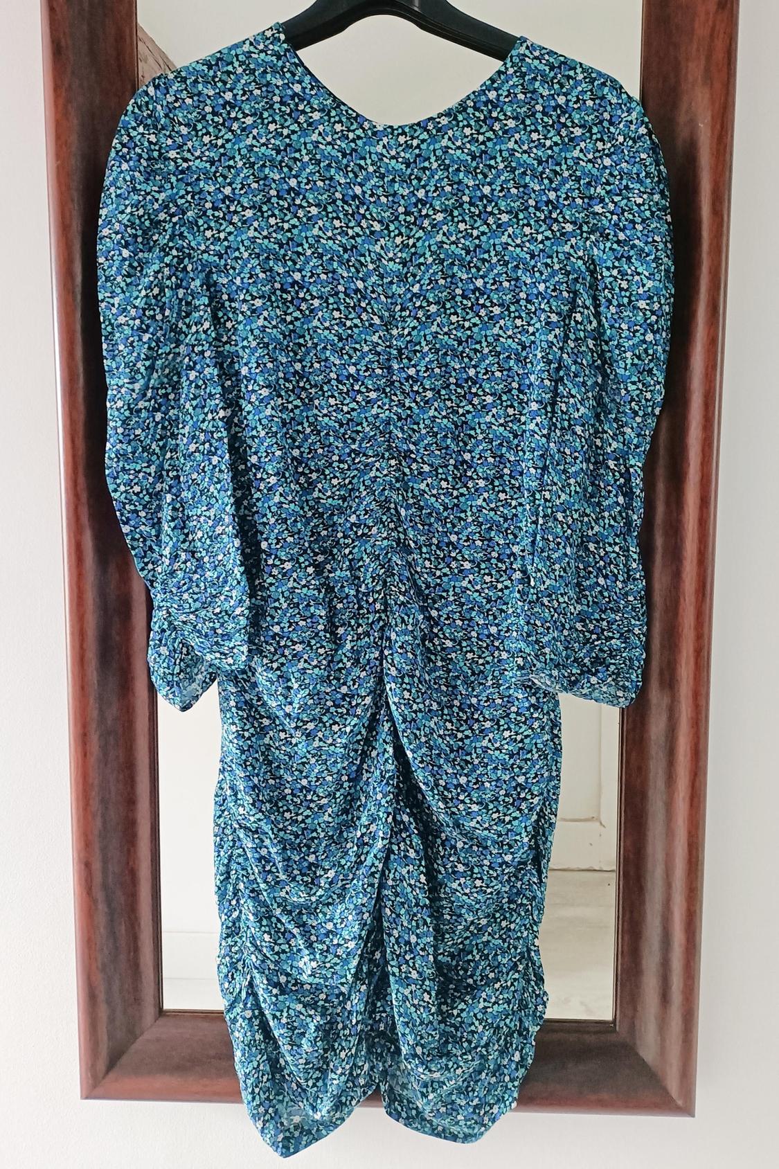 PRINTED DRAPED DRESS