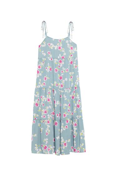 FLORAL SATIN DRESS