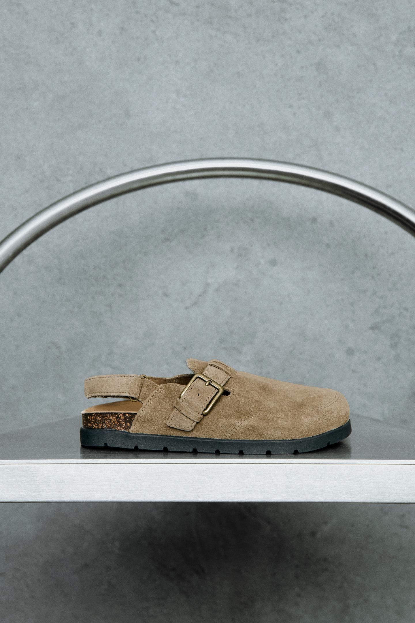 Детские сабо Zara Suede, цвет: Коричневый — фото 9