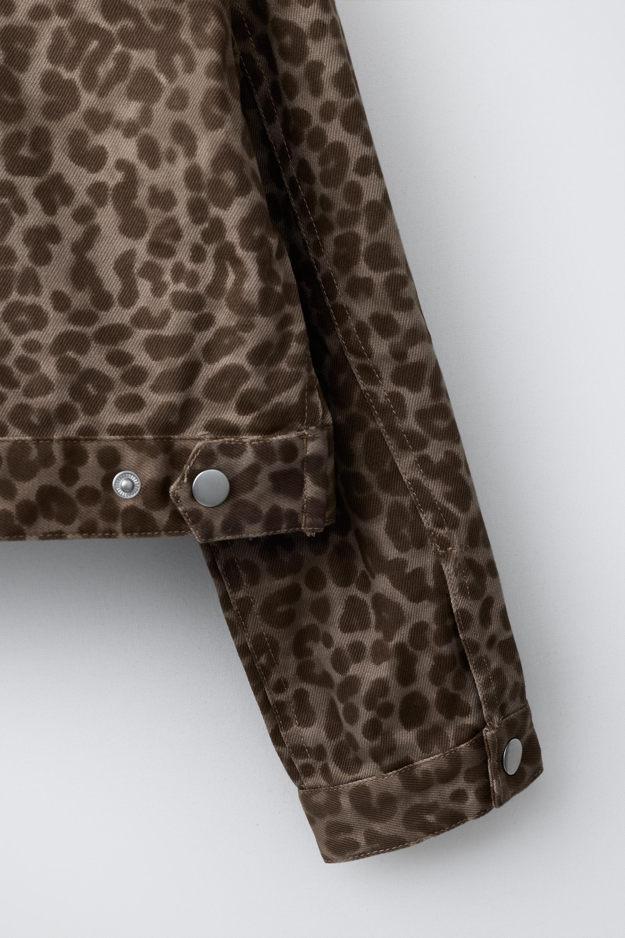 ANIMAL PRINT DENIM JACKET - Leopard | ZARA South Africa