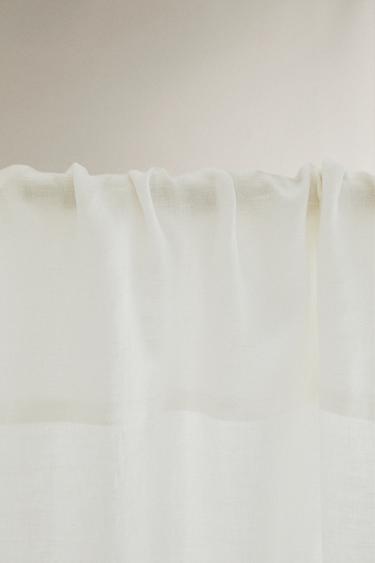 TENDA LINO BORDO TRAFORATO - Bianco sporco di Zara
