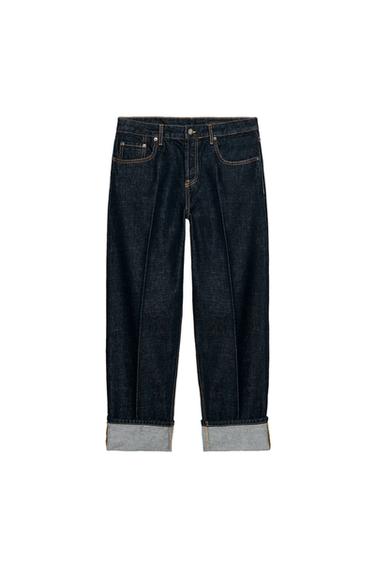 Zara ZW COLLECTION LOW-RISE STRAIGHT LEG JEANS - Blue