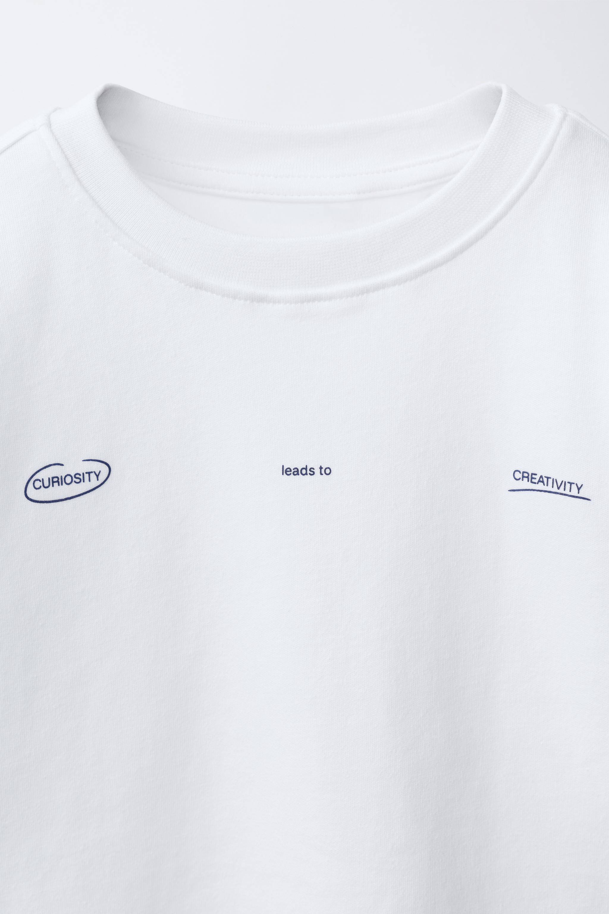INTERLOCK TEXT T-SHIRT - Oyster-white | ZARA Canada