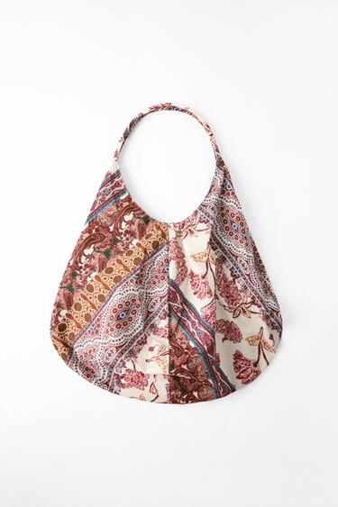 BORSA IN COTONE STAMPATO PATCHWORK - unico di Zara