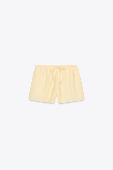 SHORTS IM KNITTERLOOK - Hellgelb von Zara